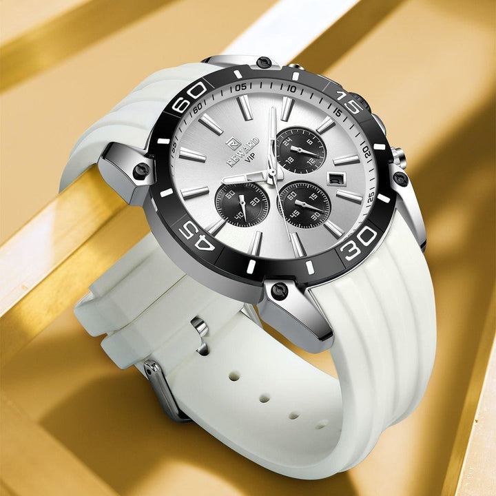 Men’s Quartz Chronograph Watch – Multifunctional Sports Design with Three Sub - Dials by LUXE AHMAR – Available at LUXE AHMAR