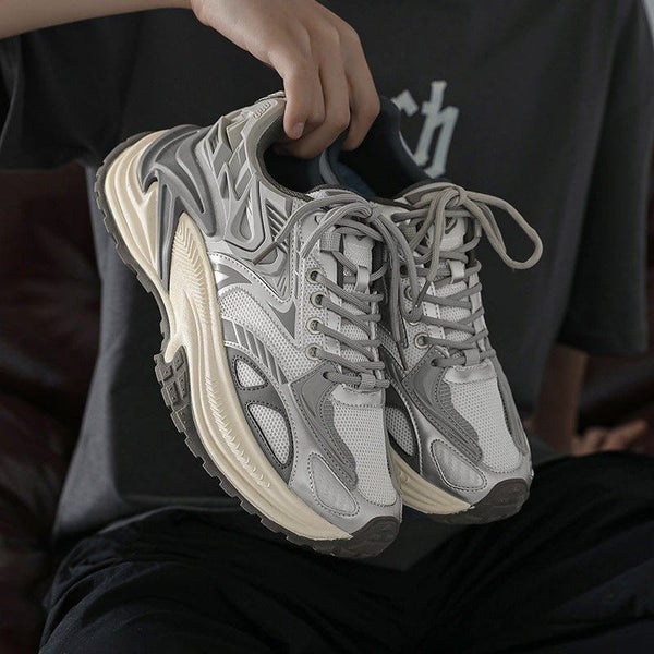 Men’s Retro Jogging Sneakers – Breathable Lightweight Sports Shoes with Height - Increasing Sole by LUXE AHMAR – Available at LUXE AHMAR