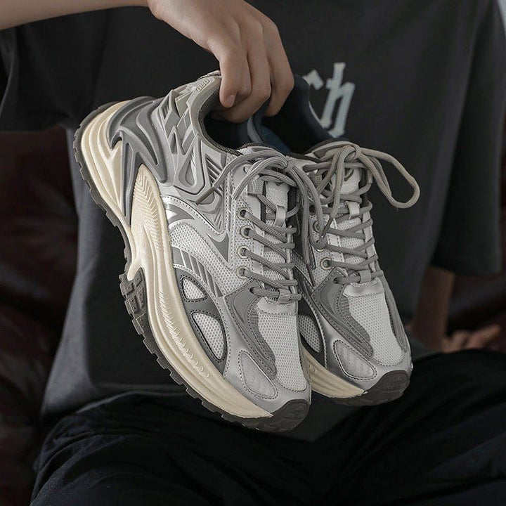 Men’s Retro Jogging Sneakers – Breathable Lightweight Sports Shoes with Height - Increasing Sole by LUXE AHMAR – Available at LUXE AHMAR