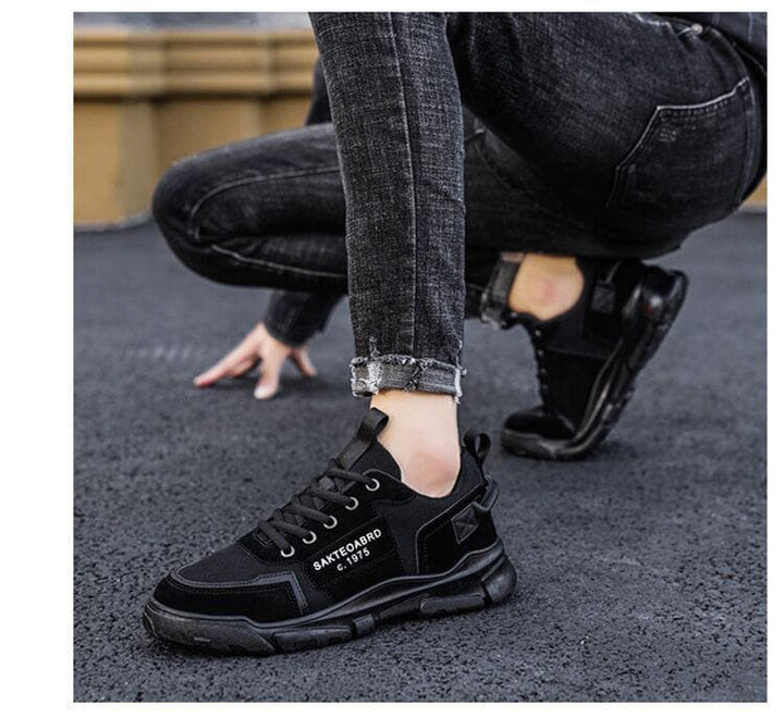 Men’s Retro Korean Style Canvas Outdoor Shoes – Shock - Absorbing Wear - Resistant Low - Top Sneakers by LUXE AHMAR – Available at LUXE AHMAR