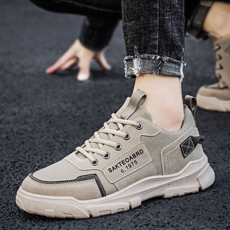 Men’s Retro Korean Style Canvas Outdoor Shoes – Shock - Absorbing Wear - Resistant Low - Top Sneakers by LUXE AHMAR – Available at LUXE AHMAR