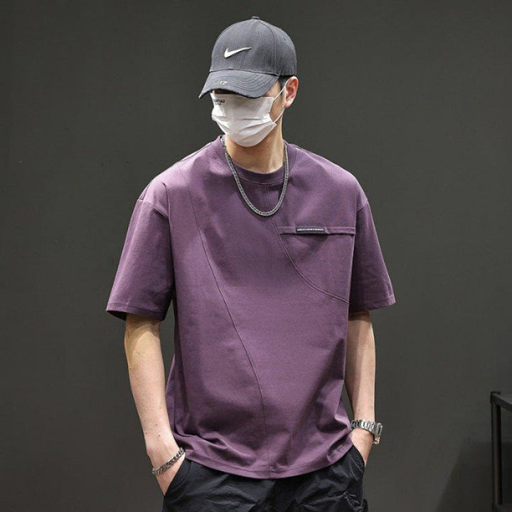 Men's Retro Summer Short Sleeve T-Shirt – Pullover Cotton Tee by LUXE AHMAR – Available at LUXE AHMAR