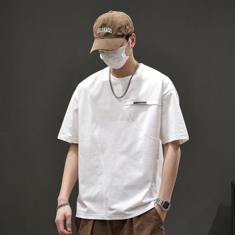 Men's Retro Summer Short Sleeve T-Shirt – Pullover Cotton Tee by LUXE AHMAR – Available at LUXE AHMAR