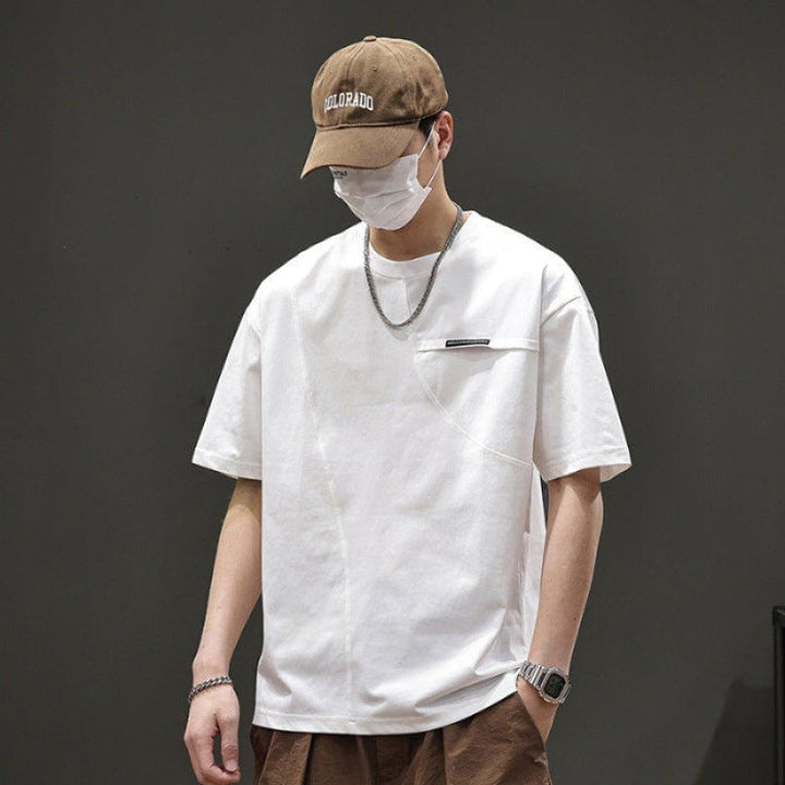 Men's Retro Summer Short Sleeve T-Shirt – Pullover Cotton Tee by LUXE AHMAR – Available at LUXE AHMAR