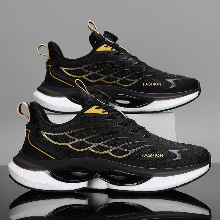 Men’s Rotating Button Running Sneakers – Breathable Lightweight Shock - Absorbing Sports Shoes by LUXE AHMAR – Available at LUXE AHMAR