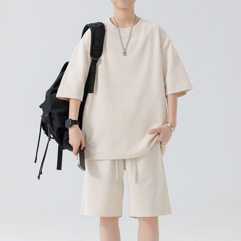 Men's Round Neck Quick - drying Breathable Loose Leisure Suit – Comfortable Sportswear with Shorts by LUXE AHMAR – Available at LUXE AHMAR