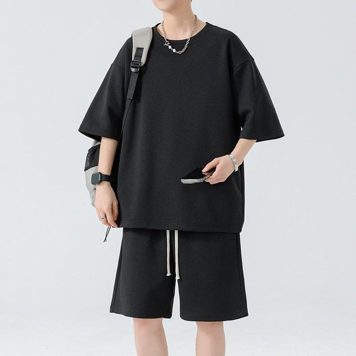 Men's Round Neck Quick - drying Breathable Loose Leisure Suit – Comfortable Sportswear with Shorts by LUXE AHMAR – Available at LUXE AHMAR