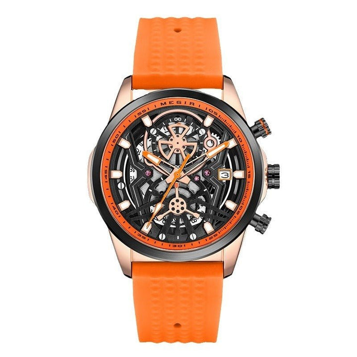 Men's Silicone Mechanical Style Decorative Quartz Watch by LUXE AHMAR – Available at LUXE AHMAR