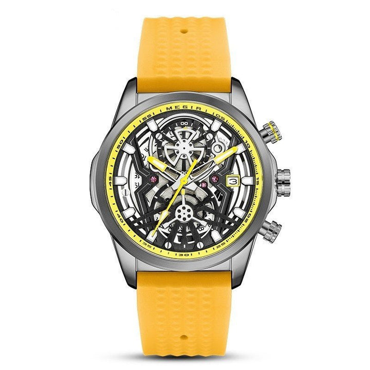Men's Silicone Mechanical Style Decorative Quartz Watch by LUXE AHMAR – Available at LUXE AHMAR