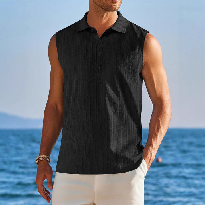 Men's Sleeveless Tube Top – Half - Open Neckline Base Layer Shirt by LUXE AHMAR – Available at LUXE AHMAR