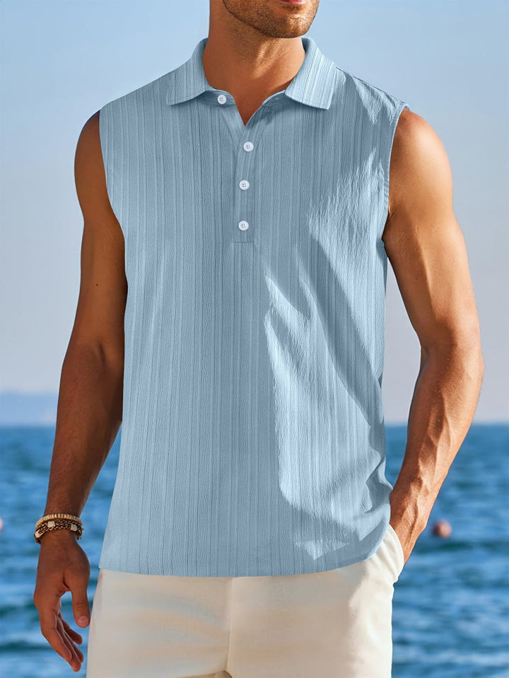 Men's Sleeveless Tube Top – Half - Open Neckline Base Layer Shirt by LUXE AHMAR – Available at LUXE AHMAR