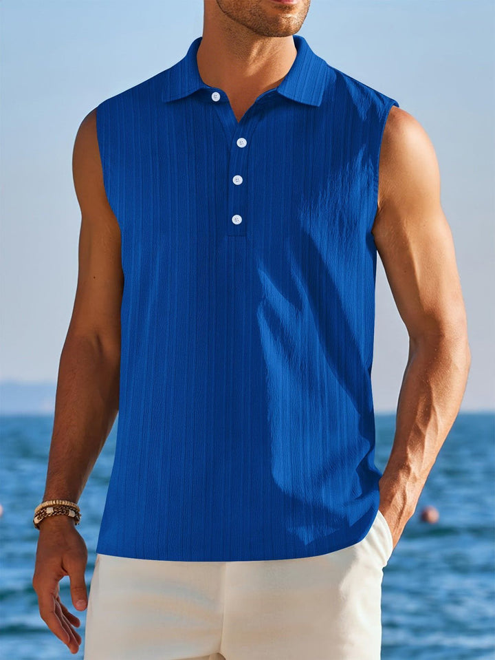 Men's Sleeveless Tube Top – Half - Open Neckline Base Layer Shirt by LUXE AHMAR – Available at LUXE AHMAR