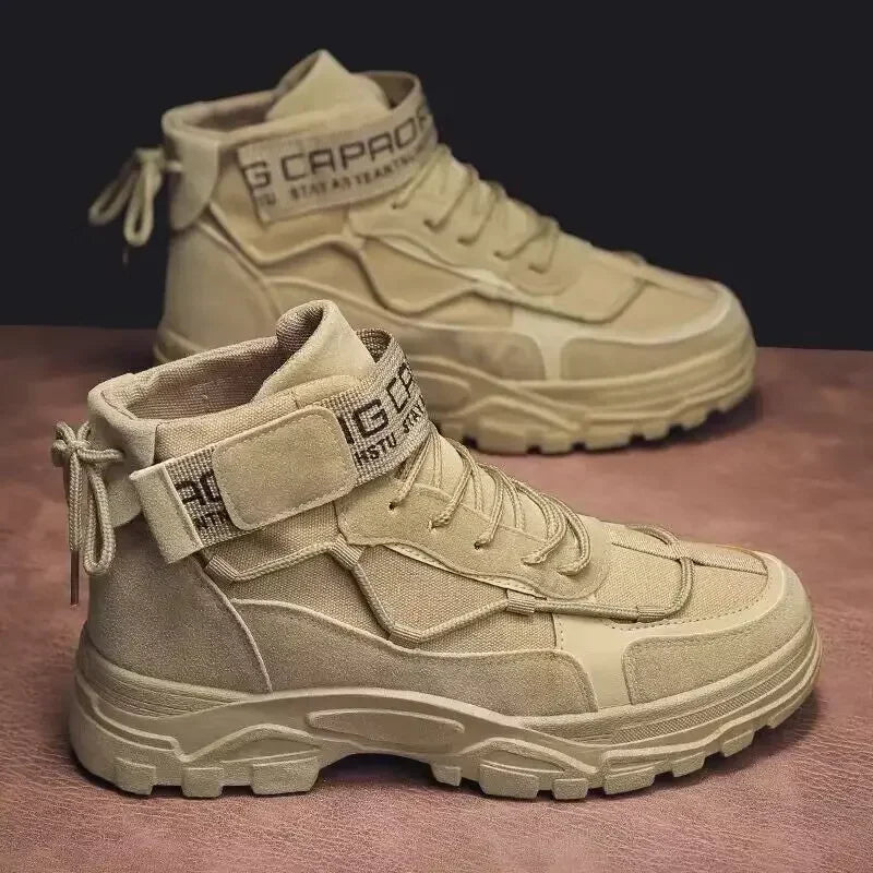 Men’s Snow Boots – British Style Autumn/Winter Fashion, Anti - Skid Comfortable Flat Outdoor Walking Leisure Shoes by Luxe Ahmar – Available at LUXE AHMAR