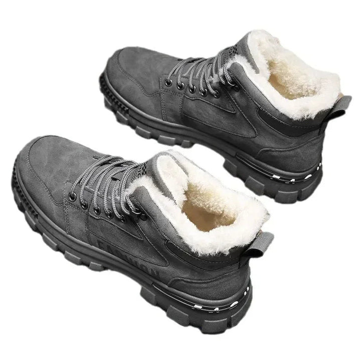 Men's Snow Boots – Winter Anti - Slip Plush Indoor Warm Cold - Proof High - Top Platform Lace - Up Outdoor Sport Work Boots by Luxe Ahmar – Available at LUXE AHMAR