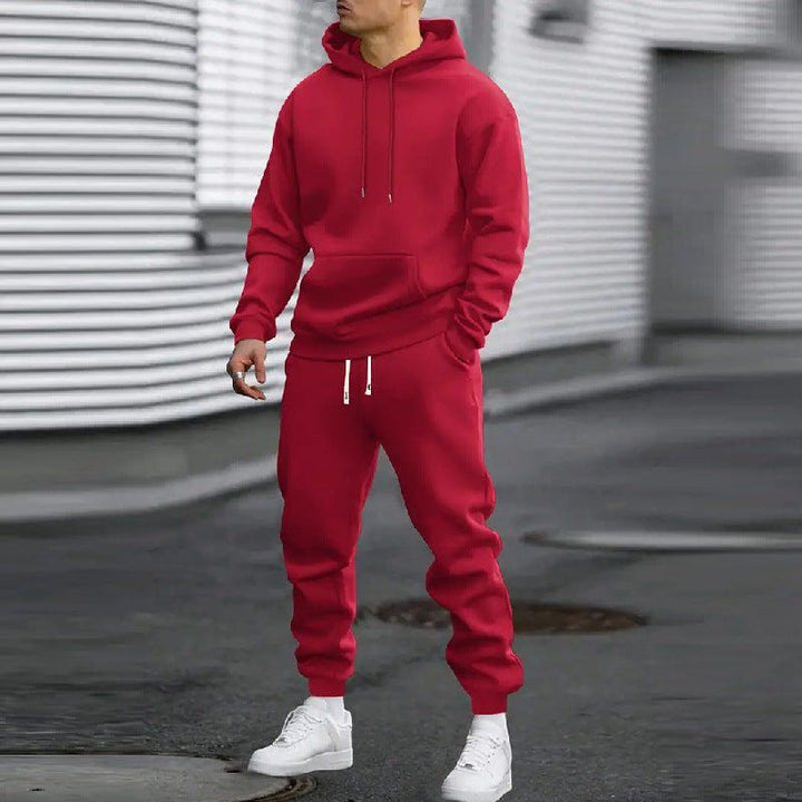 Men's Solid Color Hooded Sports Set – Hoodie & Jogger Pants by LUXE AHMAR – Available at LUXE AHMAR