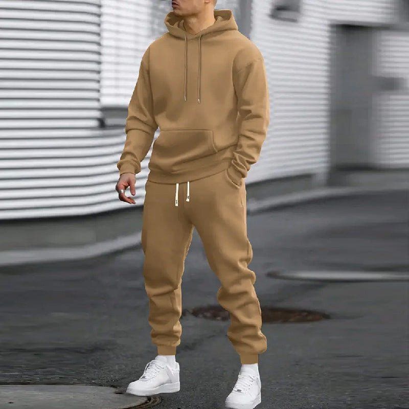 Men's Solid Color Hooded Sports Set – Hoodie & Jogger Pants by LUXE AHMAR – Available at LUXE AHMAR
