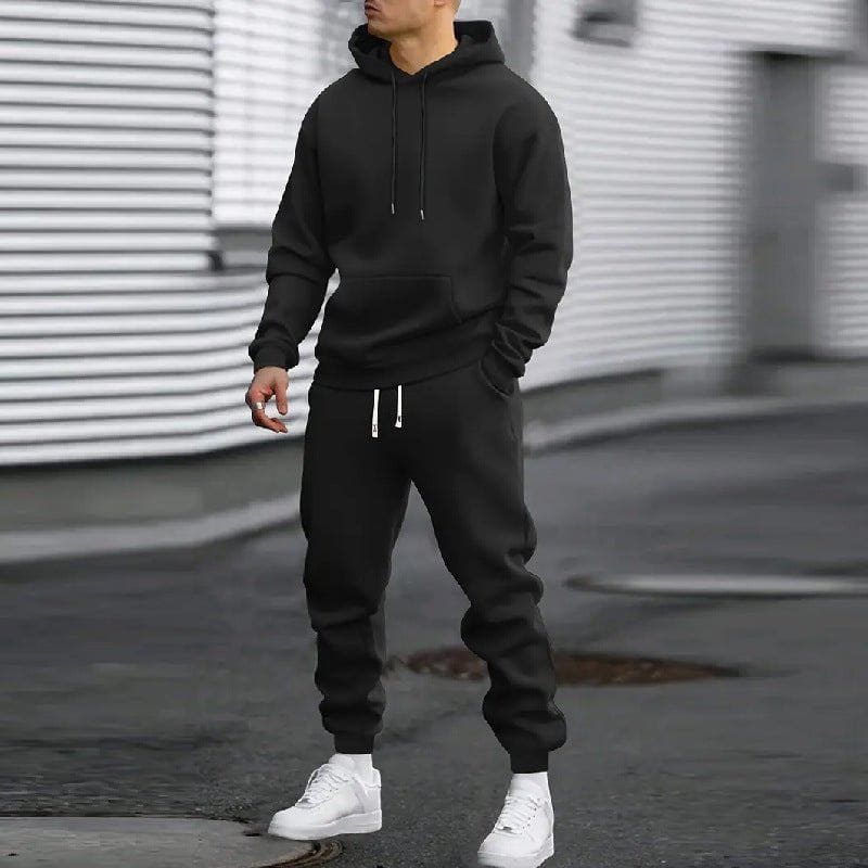 Men's Solid Color Hooded Sports Set – Hoodie & Jogger Pants by LUXE AHMAR – Available at LUXE AHMAR