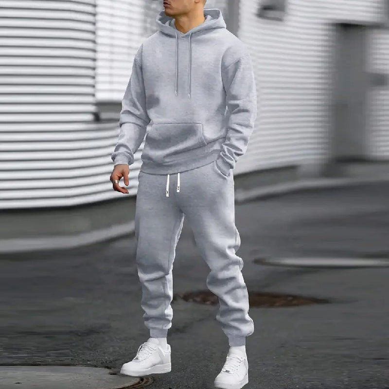 Men's Solid Color Hooded Sports Set – Hoodie & Jogger Pants by LUXE AHMAR – Available at LUXE AHMAR