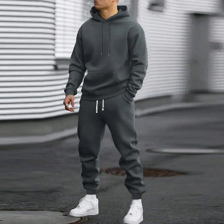 Men's Solid Color Hooded Sports Set – Hoodie & Jogger Pants by LUXE AHMAR – Available at LUXE AHMAR