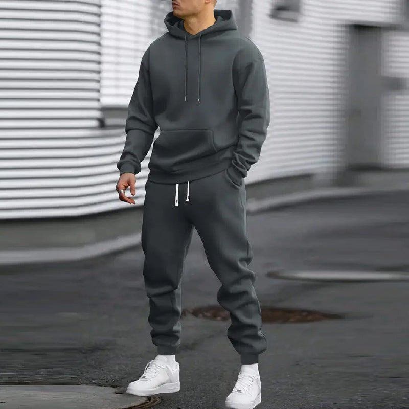 Men's Solid Color Hooded Sports Set – Hoodie & Jogger Pants by LUXE AHMAR – Available at LUXE AHMAR