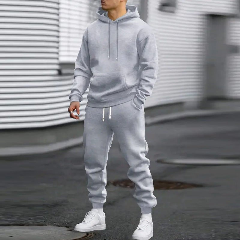 Men's Solid Color Hooded Sports Set – Hoodie & Jogger Pants by LUXE AHMAR – Available at LUXE AHMAR