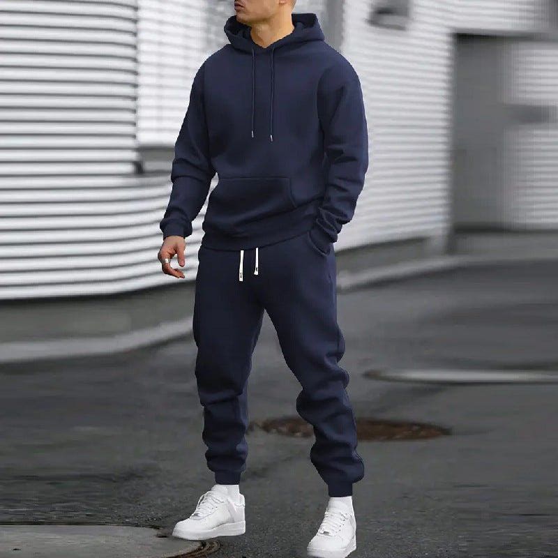 Men's Solid Color Hooded Sports Set – Hoodie & Jogger Pants by LUXE AHMAR – Available at LUXE AHMAR