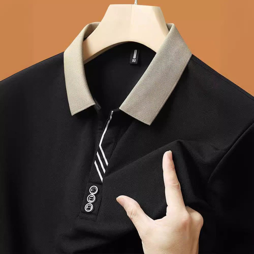 Men’s Solid Color Short - Sleeve Lapel Polo Shirt – Casual Summer T-Shirt by LUXE AHMAR – Available at LUXE AHMAR