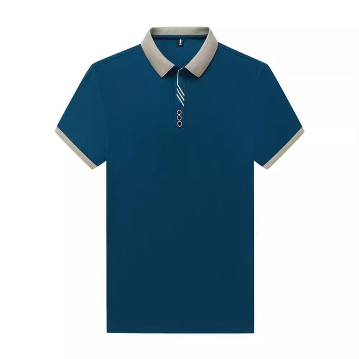 Men’s Solid Color Short - Sleeve Lapel Polo Shirt – Casual Summer T-Shirt by LUXE AHMAR – Available at LUXE AHMAR