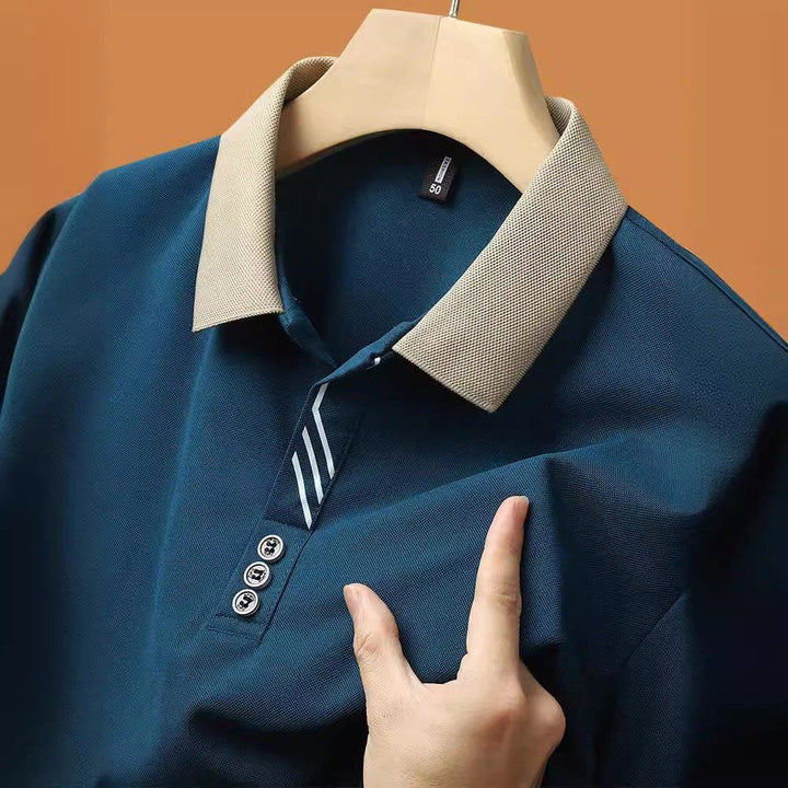 Men’s Solid Color Short - Sleeve Lapel Polo Shirt – Casual Summer T-Shirt by LUXE AHMAR – Available at LUXE AHMAR