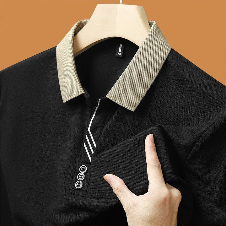 Men’s Solid Color Short - Sleeve Lapel Polo Shirt – Casual Summer T-Shirt by LUXE AHMAR – Available at LUXE AHMAR