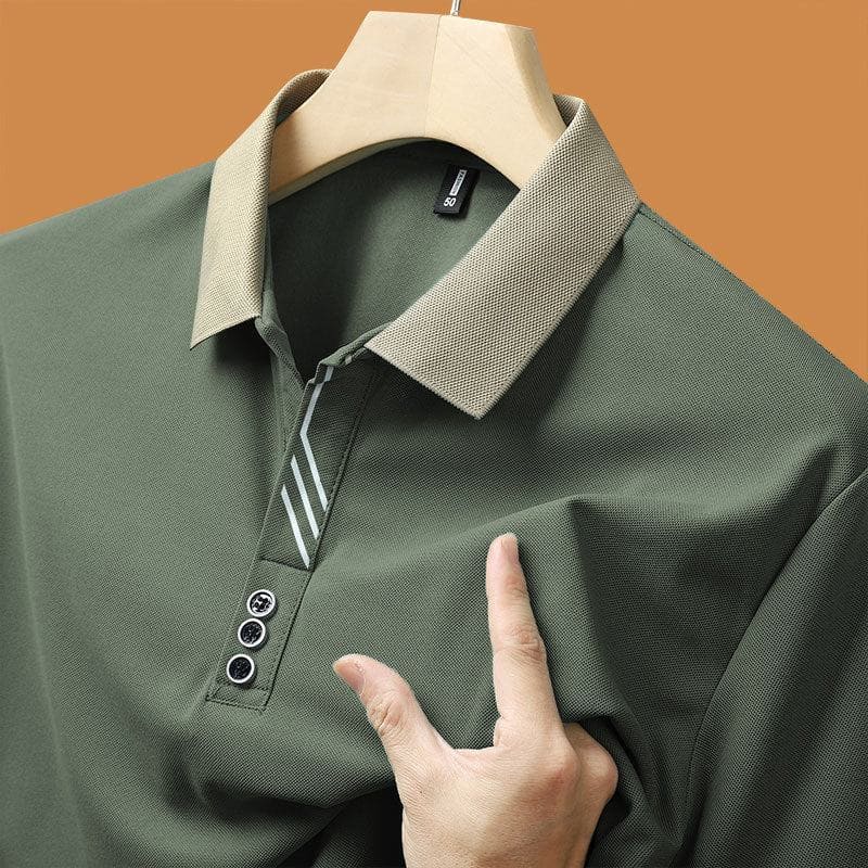 Men’s Solid Color Short - Sleeve Lapel Polo Shirt – Casual Summer T-Shirt by LUXE AHMAR – Available at LUXE AHMAR