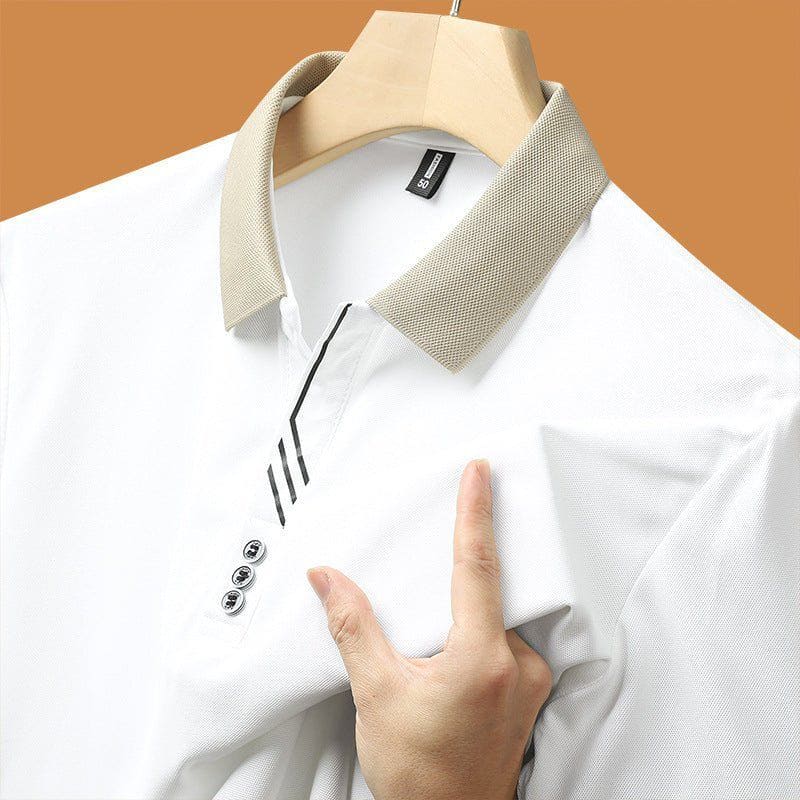 Men’s Solid Color Short - Sleeve Lapel Polo Shirt – Casual Summer T-Shirt by LUXE AHMAR – Available at LUXE AHMAR