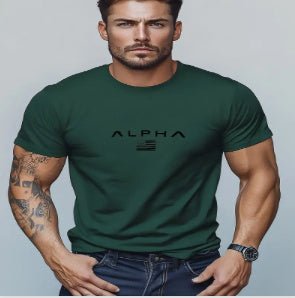 Men’s Sports Short Sleeve Fitness T-Shirt – Breathable Digital Print Gym Top by LUXE AHMAR – Available at LUXE AHMAR