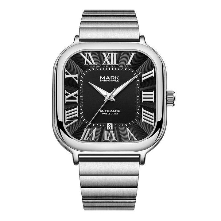 Men’s Square Automatic Mechanical Watch – Luminous, Waterproof & Stainless Steel Design by LUXE AHMAR – Available at LUXE AHMAR