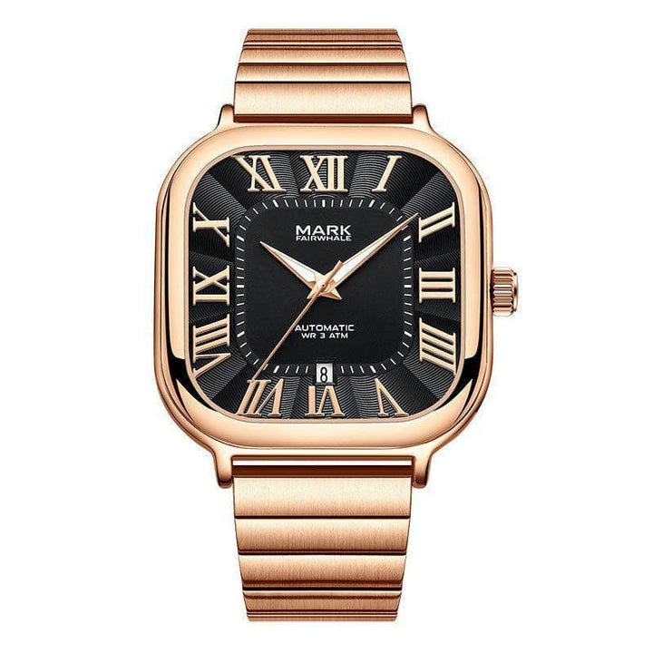 Men’s Square Automatic Mechanical Watch – Luminous, Waterproof & Stainless Steel Design by LUXE AHMAR – Available at LUXE AHMAR