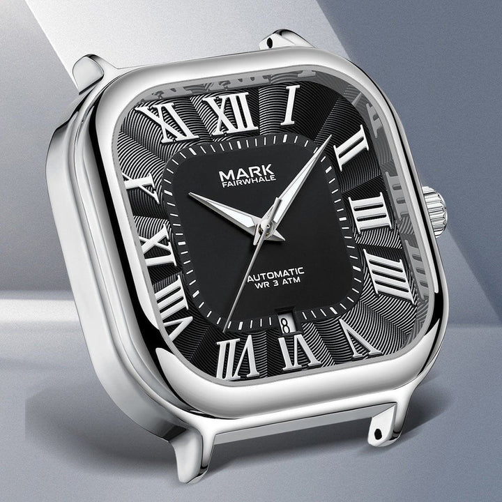 Men’s Square Automatic Mechanical Watch – Luminous, Waterproof & Stainless Steel Design by LUXE AHMAR – Available at LUXE AHMAR