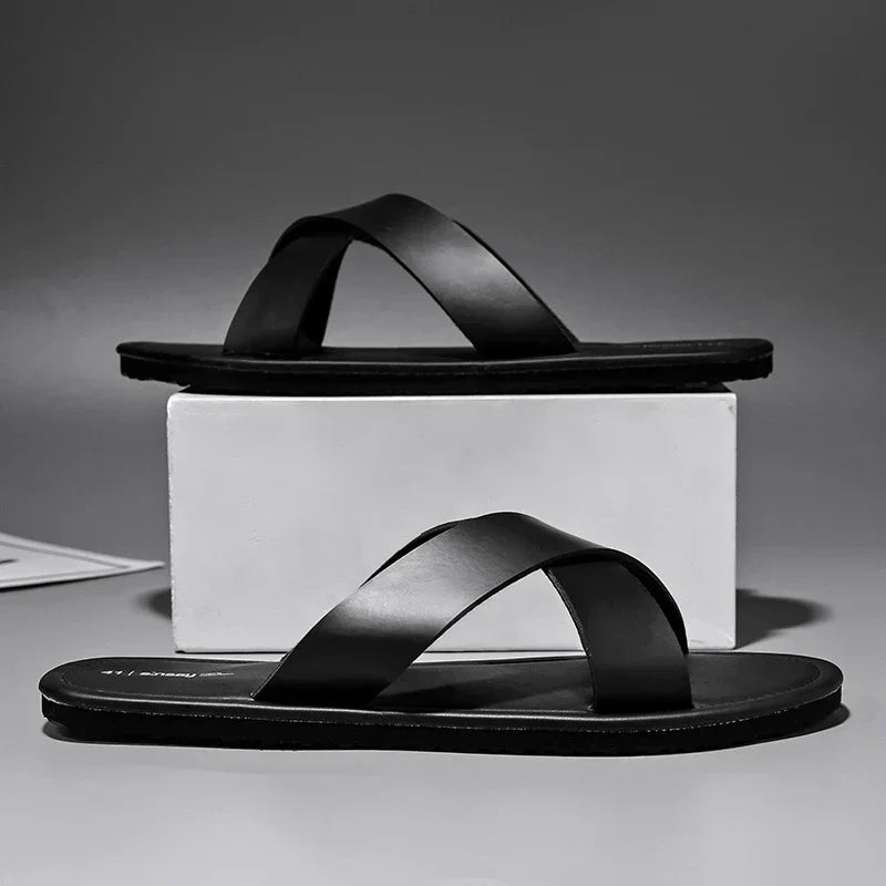 Men's Summer Casual Slippers – Soft Sole Outdoor Slides & Beach Sandals (Sizes 39 - 46) by Luxe Ahmar – Available at LUXE AHMAR