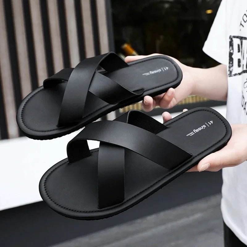 Men's Summer Casual Slippers – Soft Sole Outdoor Slides & Beach Sandals (Sizes 39 - 46) by Luxe Ahmar – Available at LUXE AHMAR