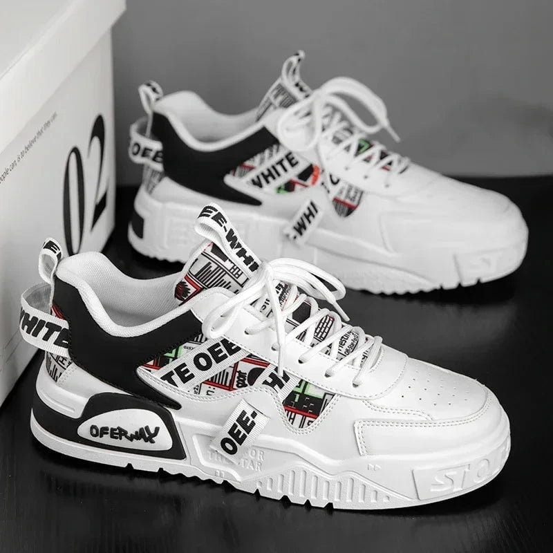 Men's Summer Leather Sneakers – Casual Fashion Platform Shoes for Running, Hiking, and Outdoor Sports by Luxe Ahmar – Available at LUXE AHMAR