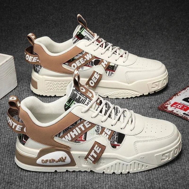 Men's Summer Leather Sneakers – Casual Fashion Platform Shoes for Running, Hiking, and Outdoor Sports by Luxe Ahmar – Available at LUXE AHMAR