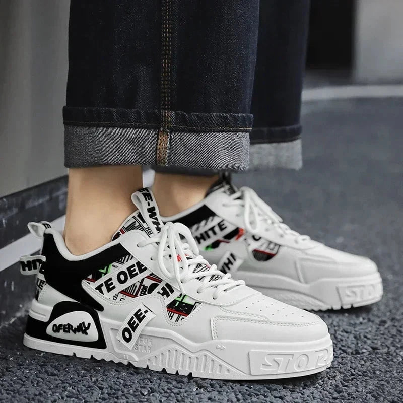 Men's Summer Leather Sneakers – Casual Fashion Platform Shoes for Running, Hiking, and Outdoor Sports by Luxe Ahmar – Available at LUXE AHMAR