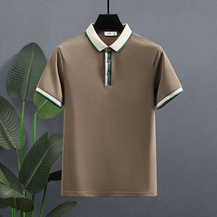 Men's Summer Pearl Cotton Polo Shirt – Breathable Short Sleeve T-Shirt by LUXE AHMAR – Available at LUXE AHMAR