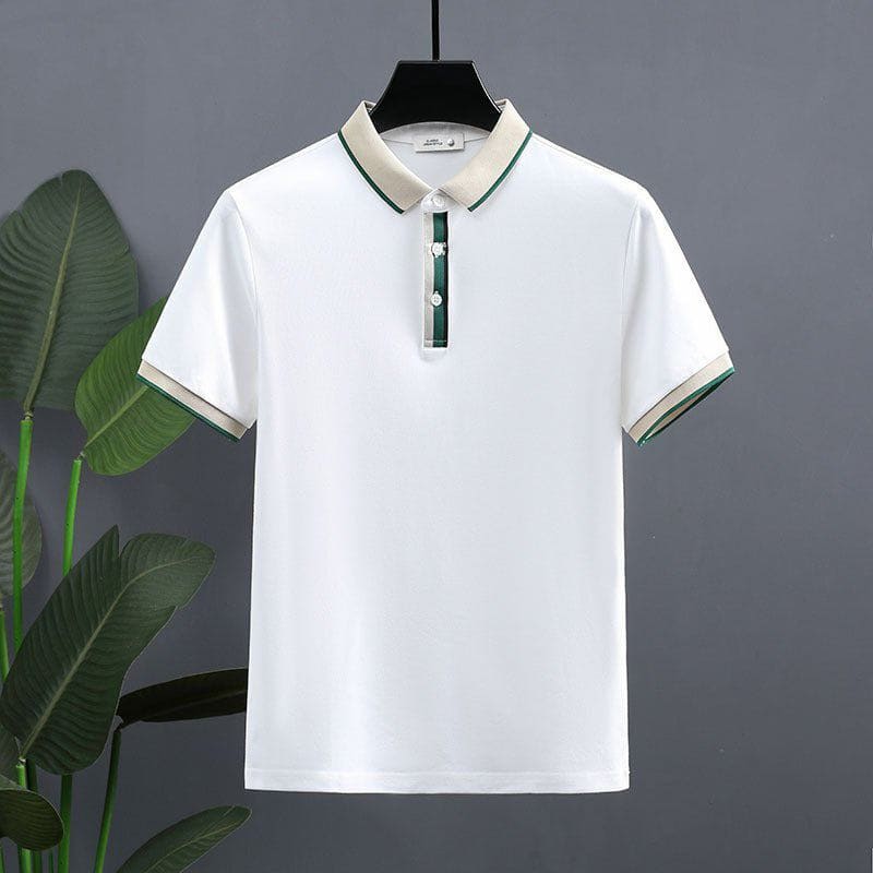 Men's Summer Pearl Cotton Polo Shirt – Breathable Short Sleeve T-Shirt by LUXE AHMAR – Available at LUXE AHMAR