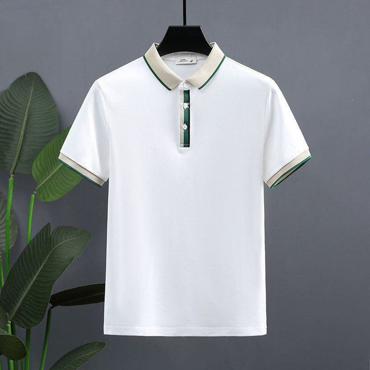 Men's Summer Pearl Cotton Polo Shirt – Breathable Short Sleeve T-Shirt by LUXE AHMAR – Available at LUXE AHMAR