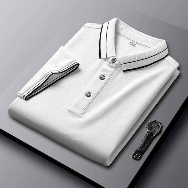 Men's Summer Polo Shirt – Slim Fit Lapel Collar Short Sleeve Tee by LUXE AHMAR – Available at LUXE AHMAR