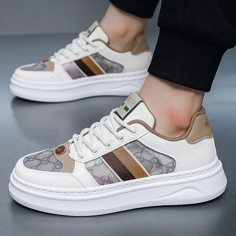 Men's Thick - Soled Skateboard Sneakers – 2025 Lightweight Breathable Anti - Slip Casual Sports Shoes for Spring and Summer by Luxe Ahmar – Available at LUXE AHMAR