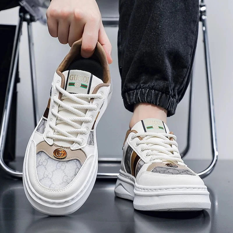 Men's Thick - Soled Skateboard Sneakers – 2025 Lightweight Breathable Anti - Slip Casual Sports Shoes for Spring and Summer by Luxe Ahmar – Available at LUXE AHMAR