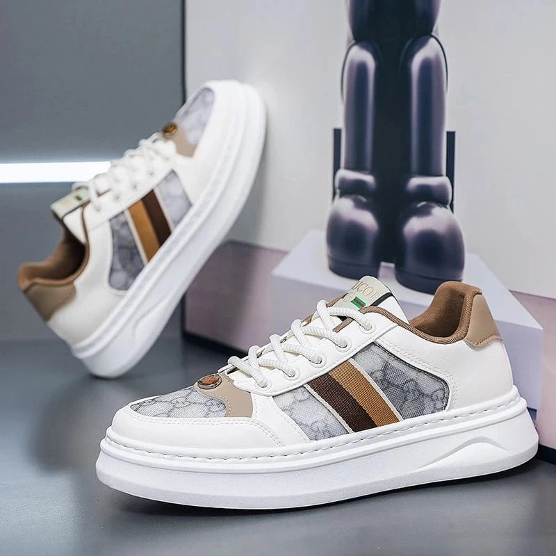 Men's Thick - Soled Skateboard Sneakers – 2025 Lightweight Breathable Anti - Slip Casual Sports Shoes for Spring and Summer by Luxe Ahmar – Available at LUXE AHMAR