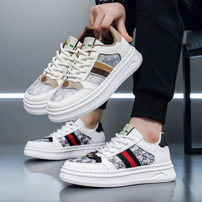 Men's Thick - Soled Skateboard Sneakers – 2025 Lightweight Breathable Anti - Slip Casual Sports Shoes for Spring and Summer by Luxe Ahmar – Available at LUXE AHMAR