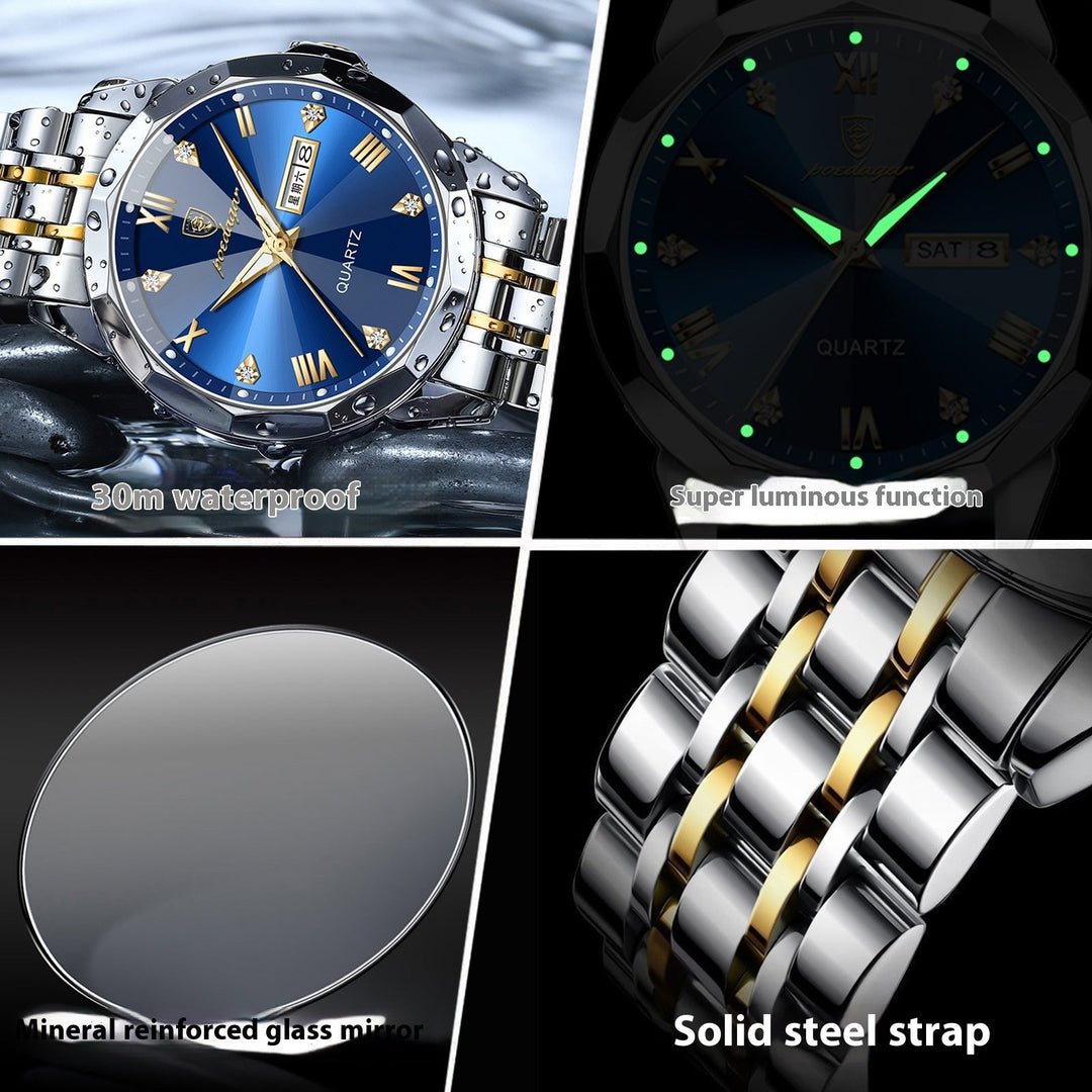 Men's Watch Waterproof Super Luminous Luxury Watch by LUXE AHMAR – Available at LUXE AHMAR